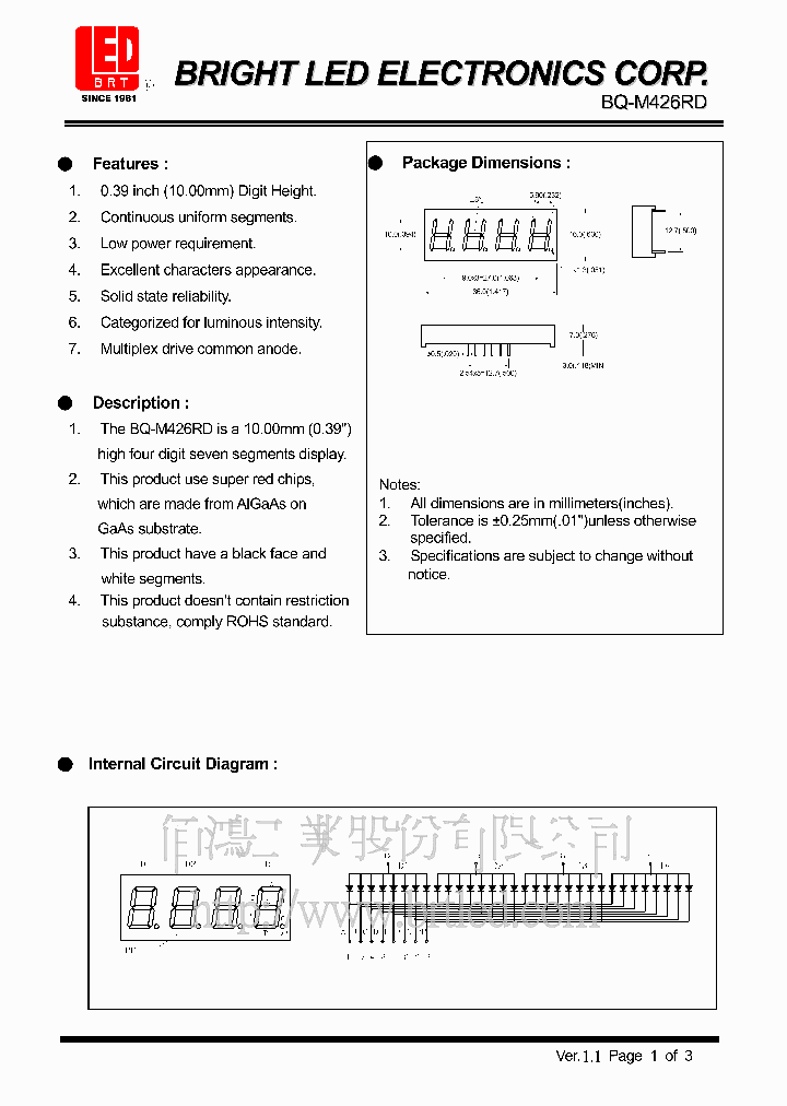 BQ-M426RD_4986432.PDF Datasheet