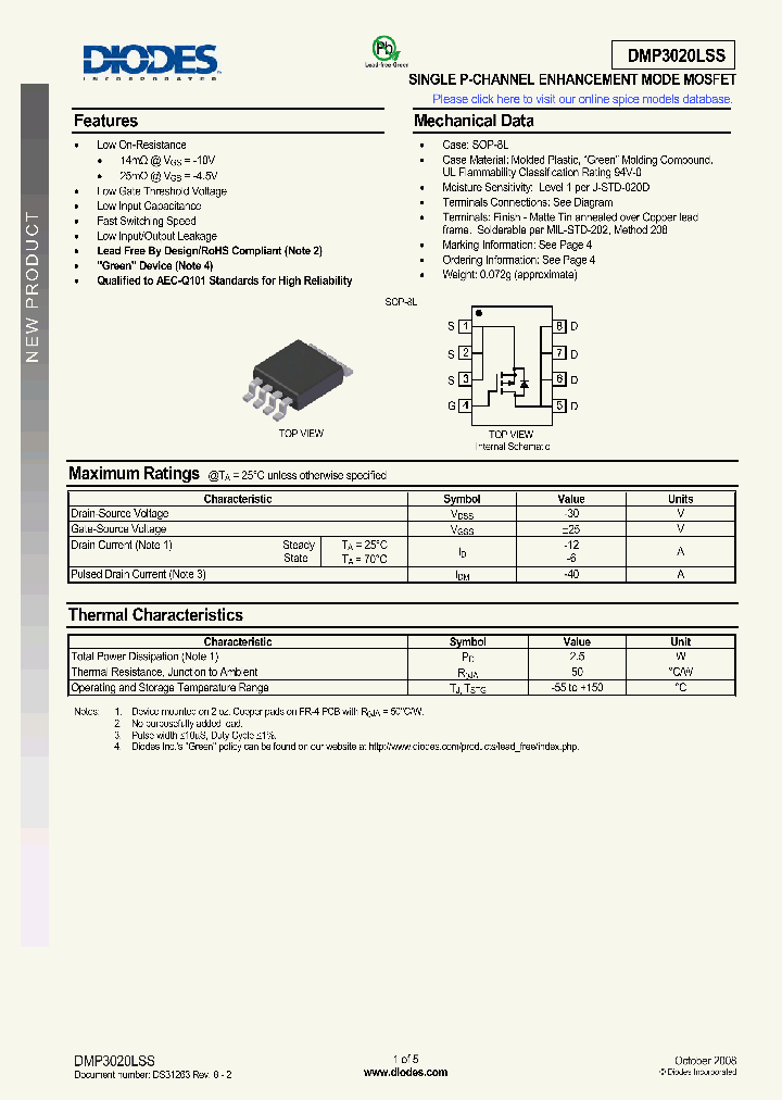 DMP3020LSS-13_4997932.PDF Datasheet