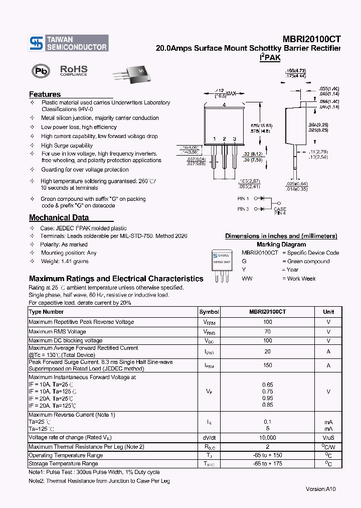 MBRI20100CT_5000054.PDF Datasheet