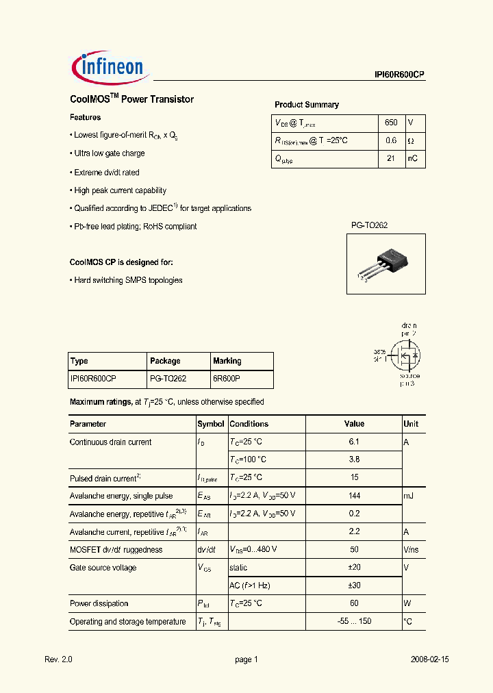 IPI60R600CP_5000117.PDF Datasheet