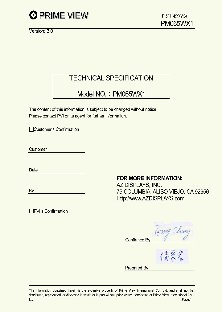 PM065WX1_5000119.PDF Datasheet