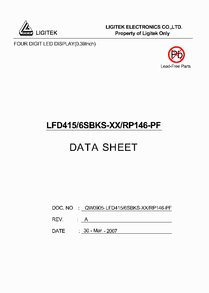 LFD415-6SBKS-XX-RP146-PF_5003266.PDF Datasheet