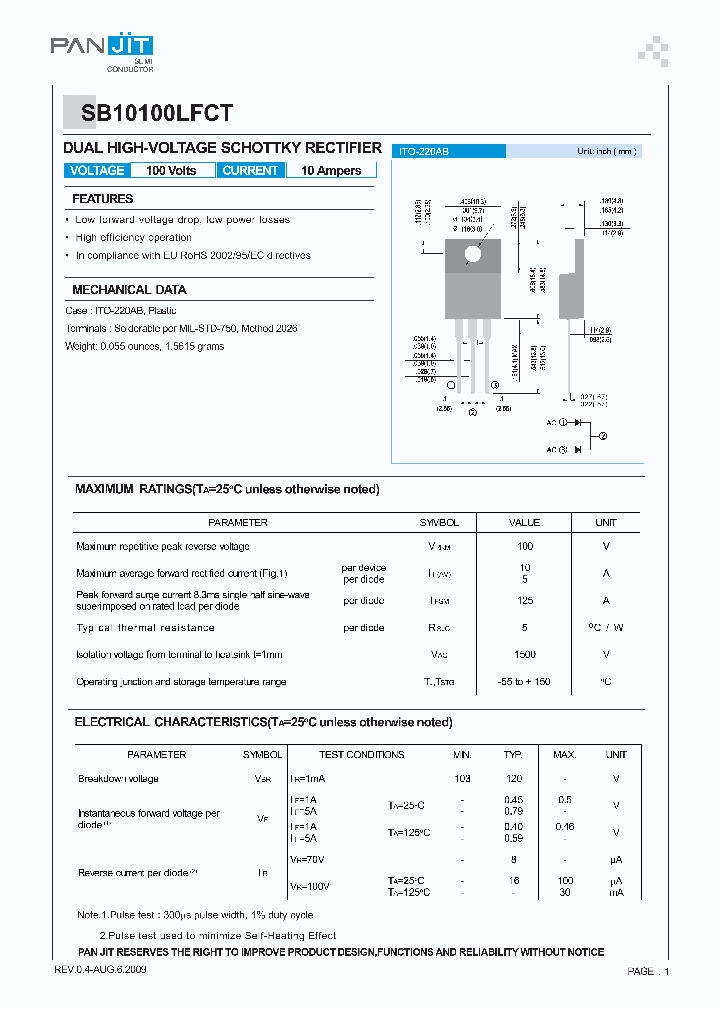 SB10100LFCT_5004749.PDF Datasheet