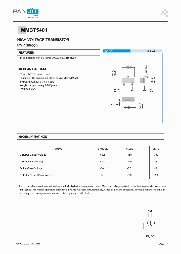 MMBT5401_5005937.PDF Datasheet