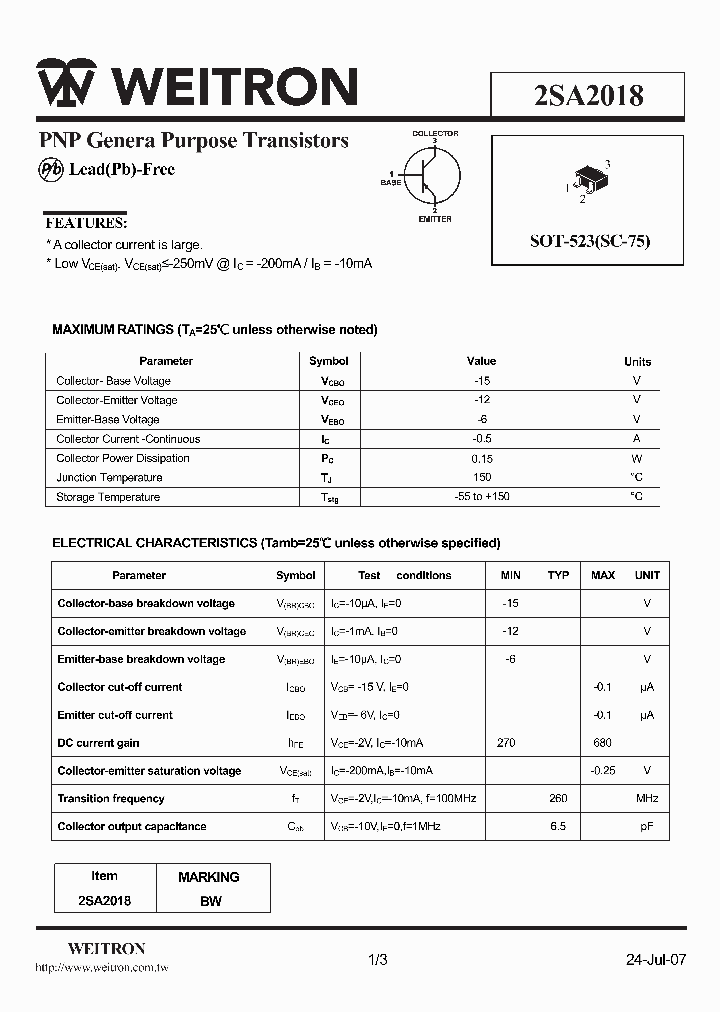 2SA2018_5009818.PDF Datasheet