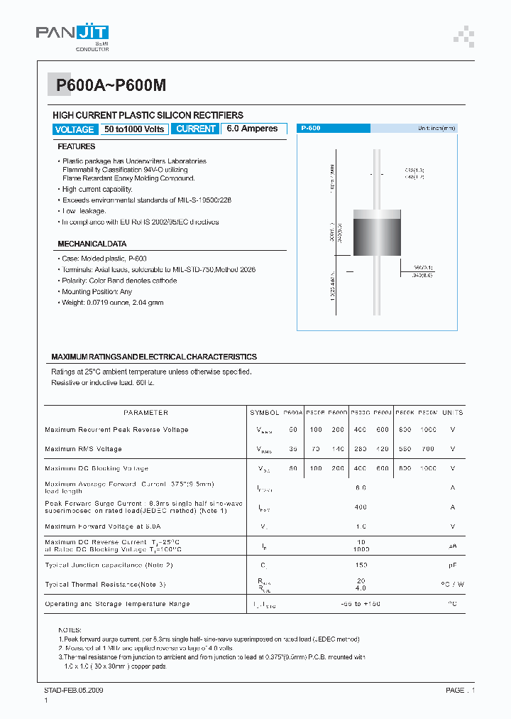 P600A09_5011801.PDF Datasheet