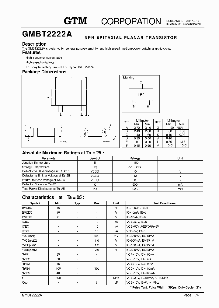 GMBT2222A_5021333.PDF Datasheet