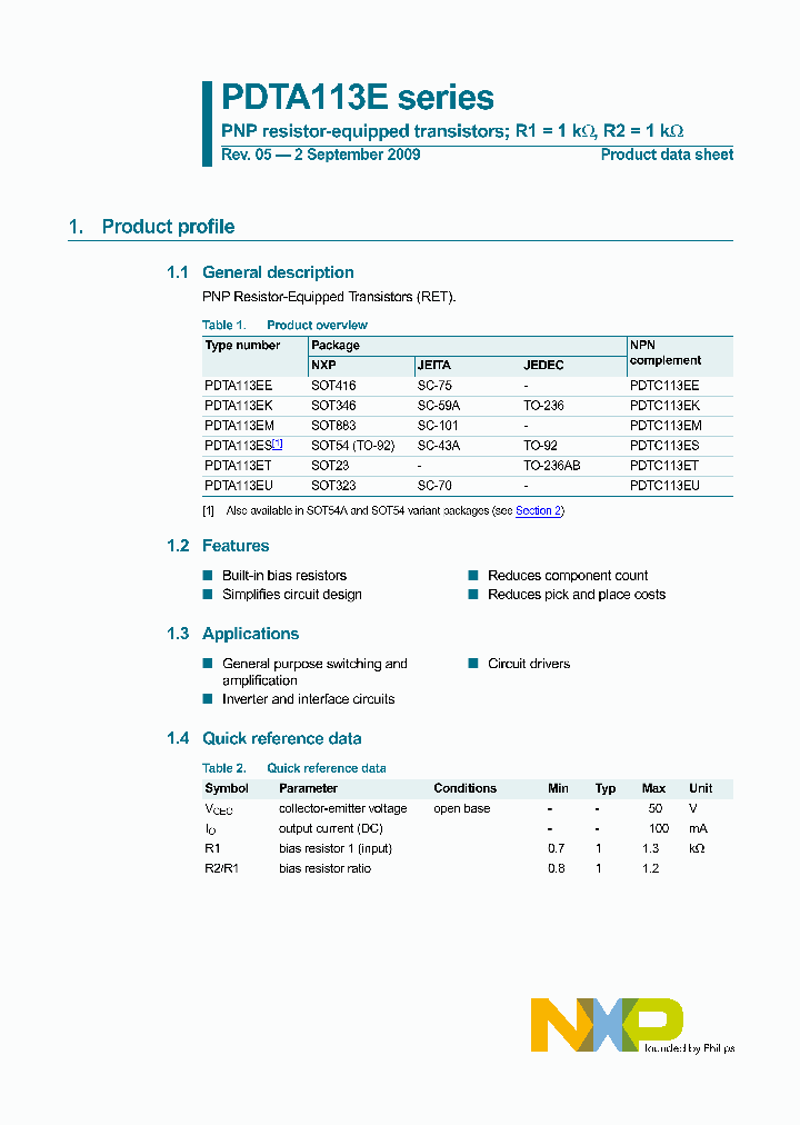 PDTA113E_5023131.PDF Datasheet