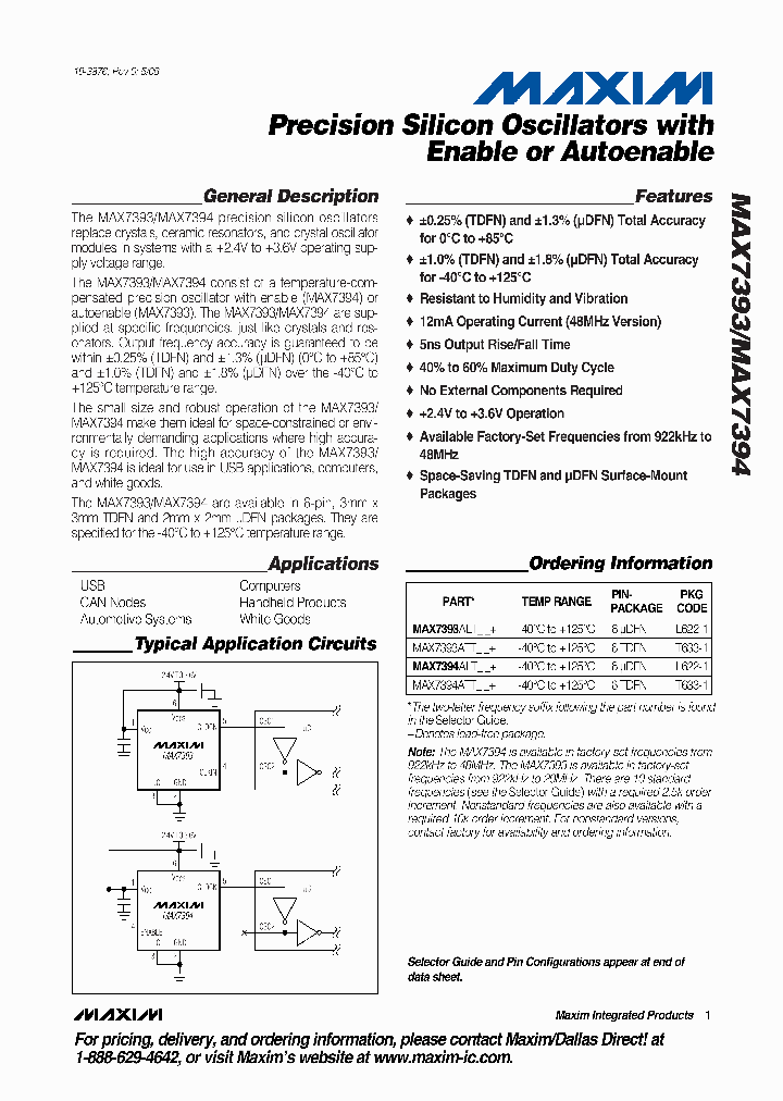 MAX7393ALT_5026784.PDF Datasheet