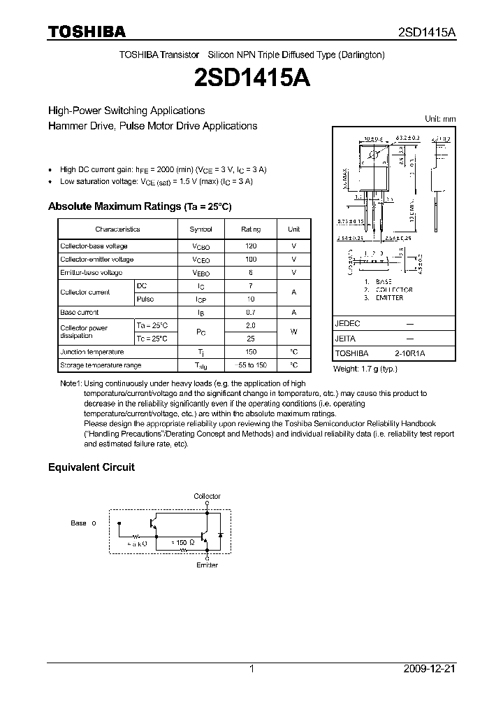 2SD1415A09_5028128.PDF Datasheet