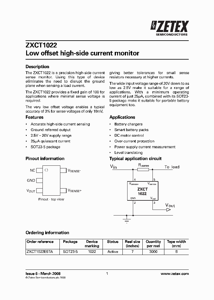 ZXCT1022_5032319.PDF Datasheet
