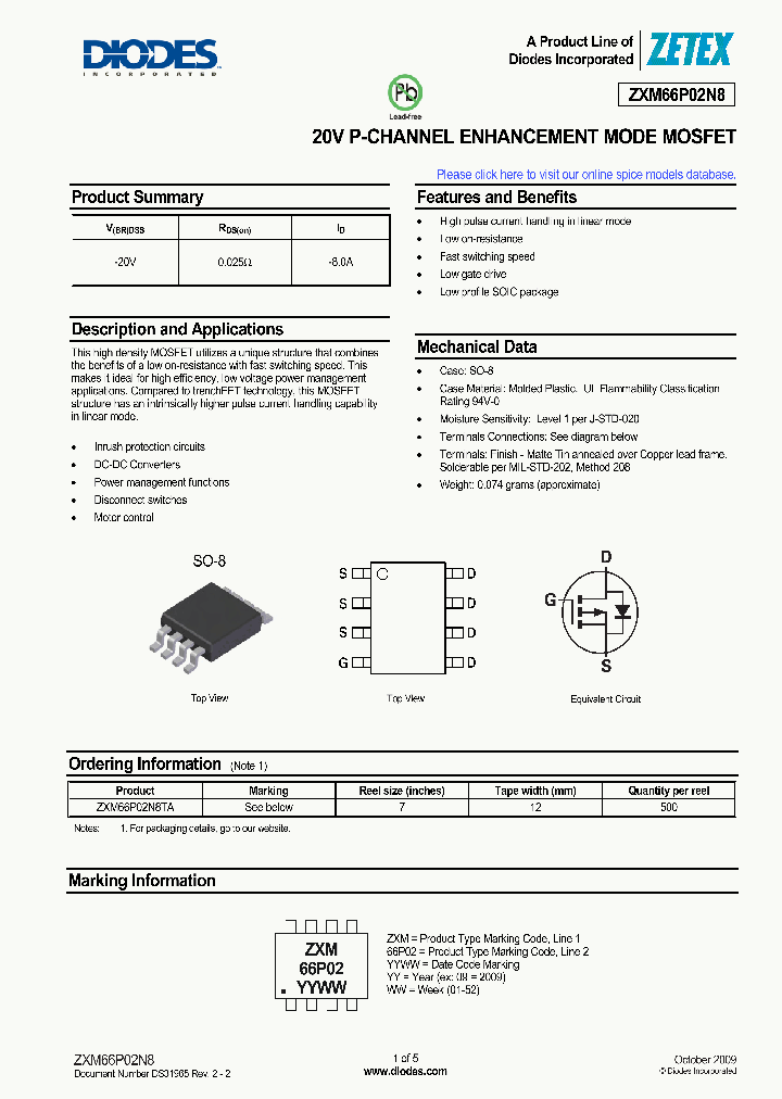 ZXM66P02N8_5032673.PDF Datasheet