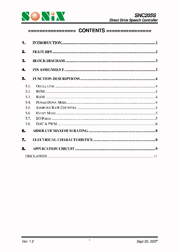 SNC205S_5033682.PDF Datasheet