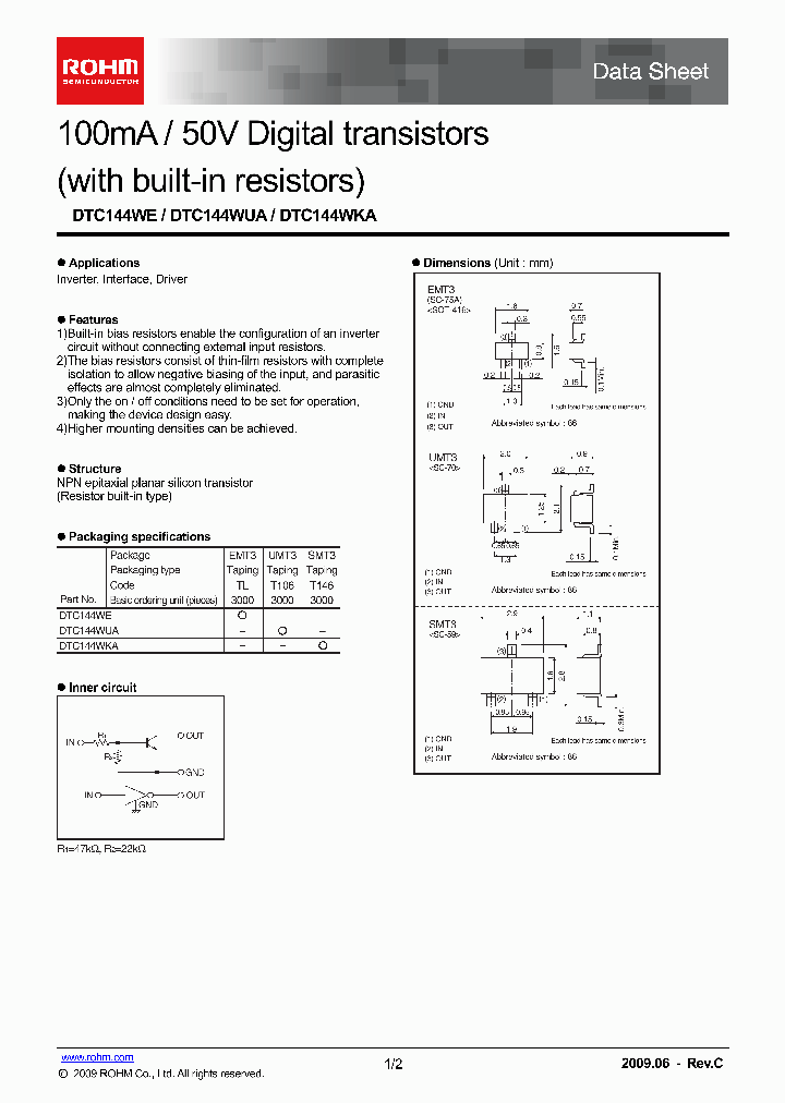 DTC144WUA_5037830.PDF Datasheet