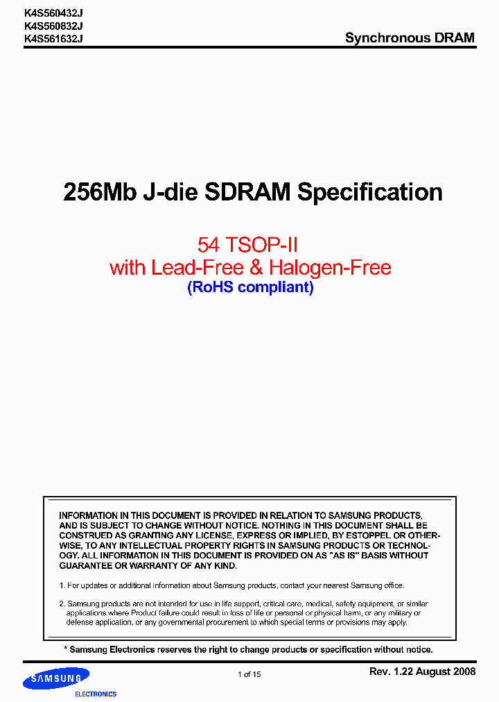 K4S561632J-UCL50_5044343.PDF Datasheet