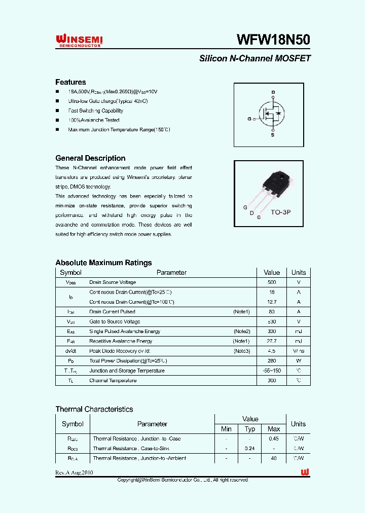 WFW18N50_5049887.PDF Datasheet