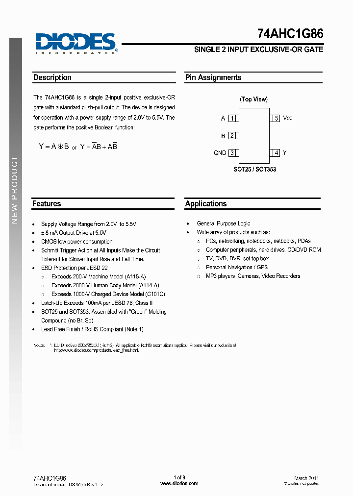 74AHC1G8611_5053417.PDF Datasheet