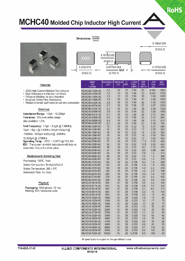 MCHC40-332K-RC_5057333.PDF Datasheet