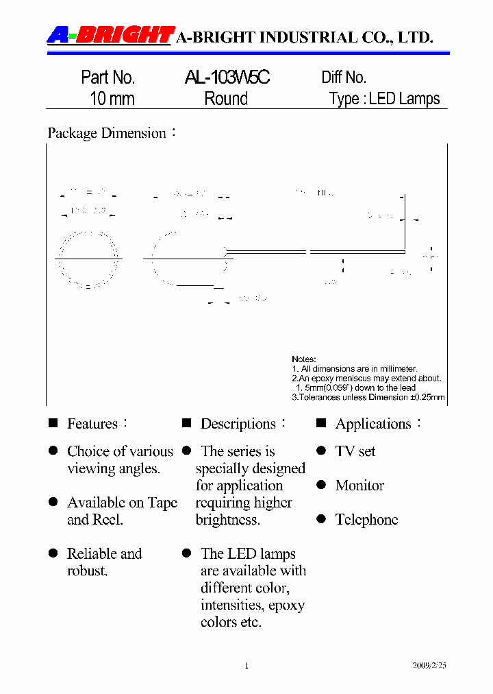 AL-103W5C09_5060067.PDF Datasheet