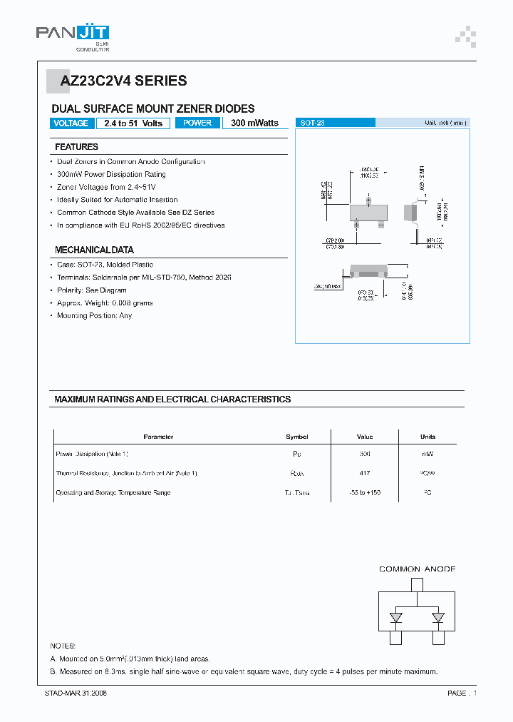 AZ23C2V408_5060340.PDF Datasheet