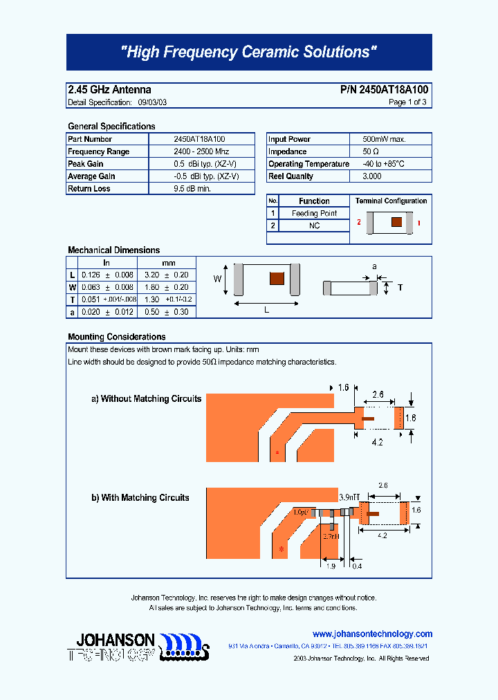 2450AT18A100_5066362.PDF Datasheet