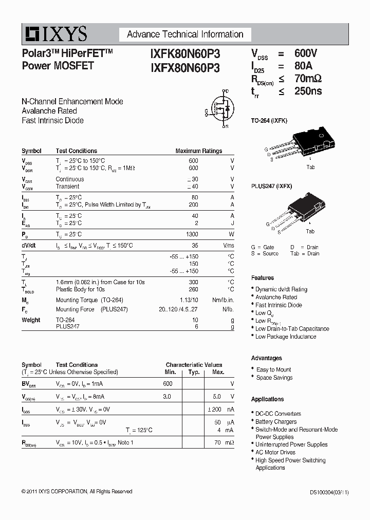 IXFK80N60P3_5067658.PDF Datasheet