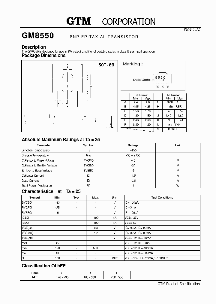 GM8550_21833.PDF Datasheet
