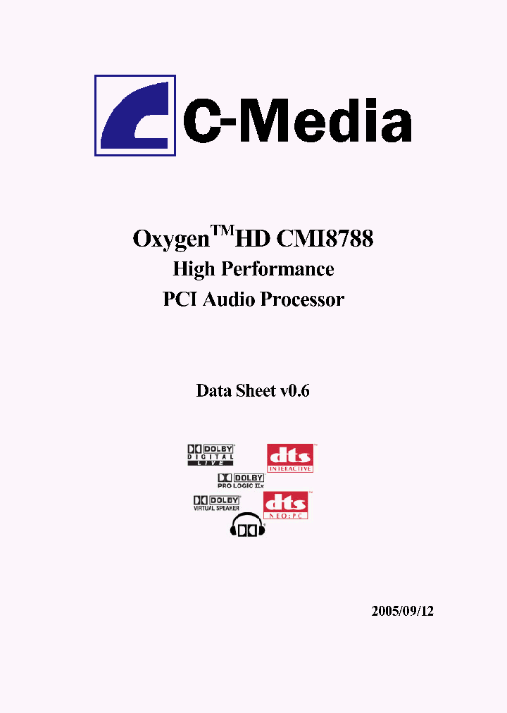 CMI8788_24831.PDF Datasheet