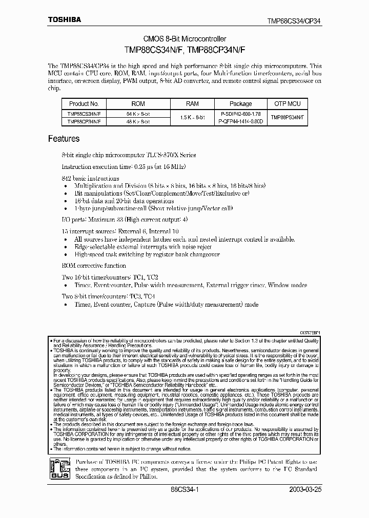 TMP88CP34F_38067.PDF Datasheet