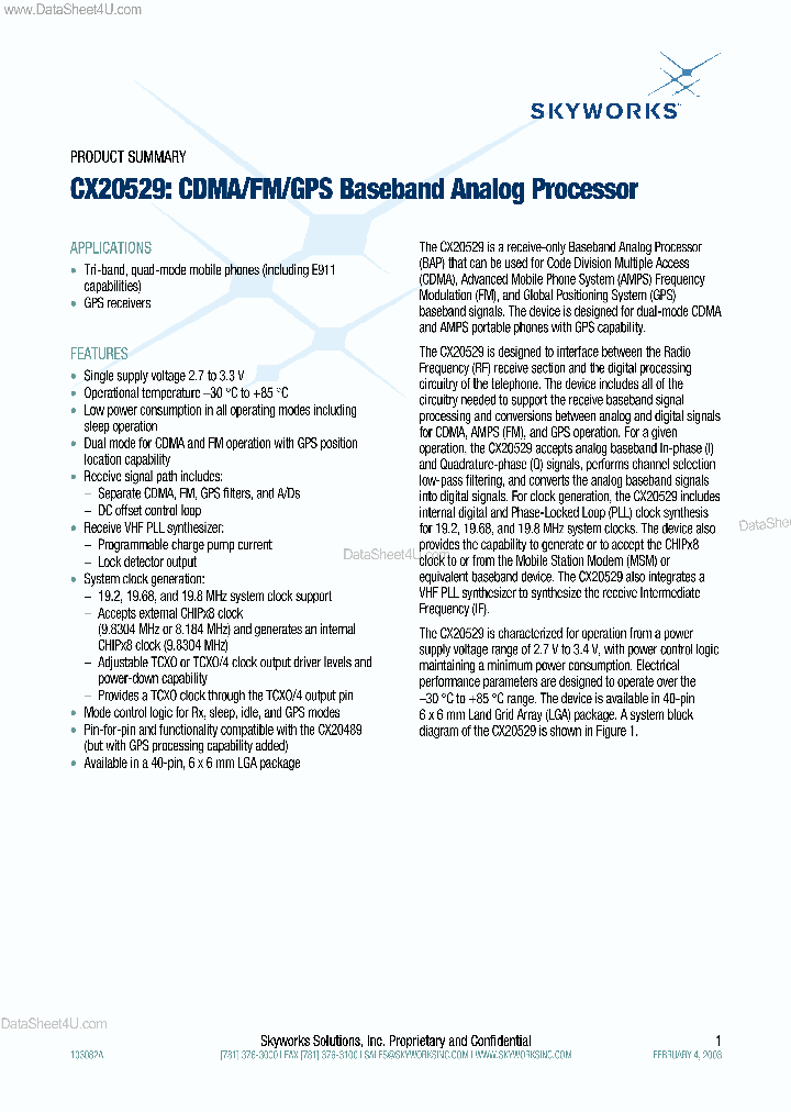 CX20529_38751.PDF Datasheet