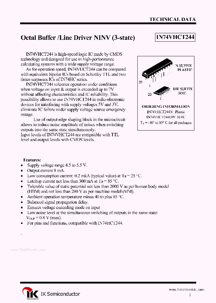 VHCT244_39023.PDF Datasheet