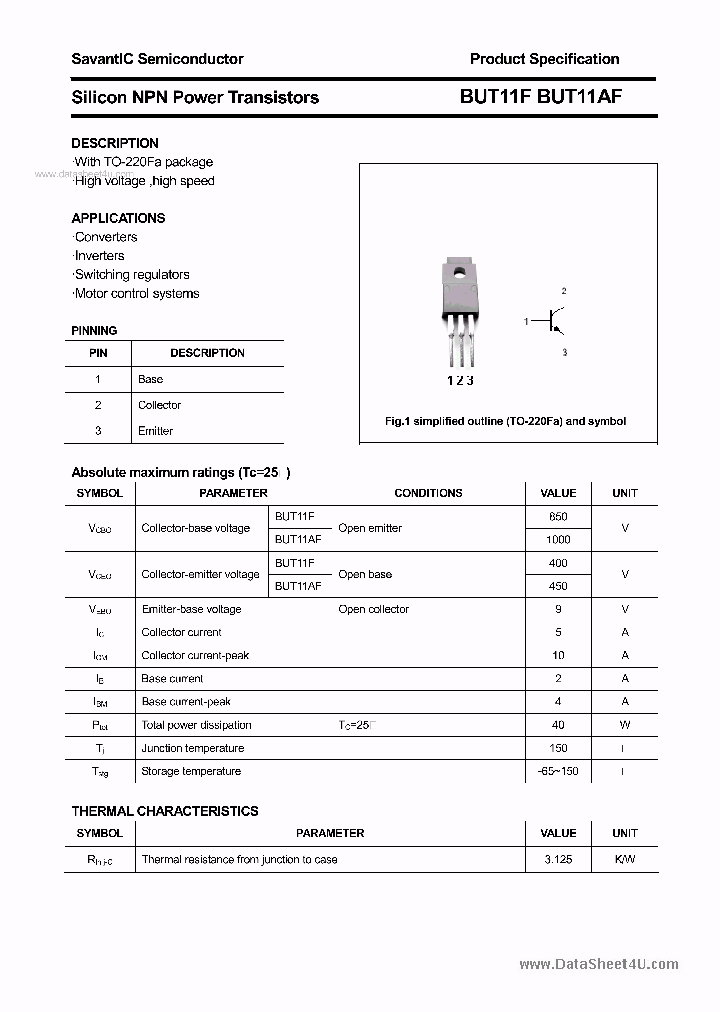 BUT11AF_39191.PDF Datasheet