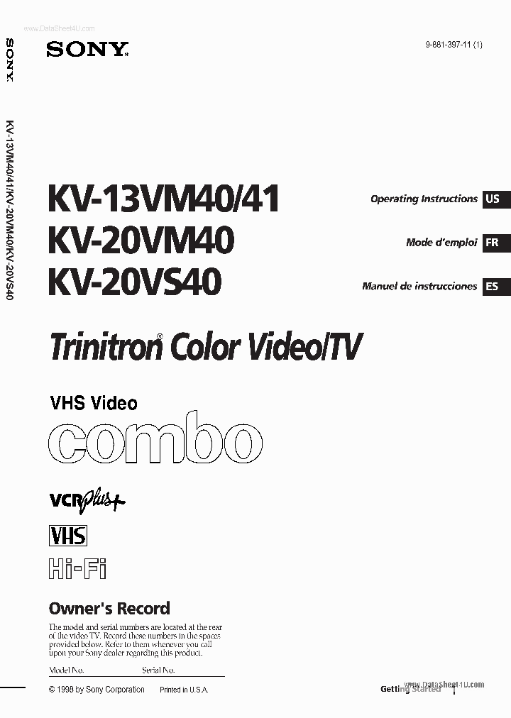 KV-13VM40_39225.PDF Datasheet
