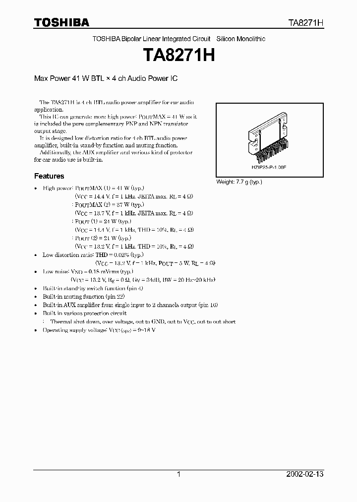 TA8271H_39542.PDF Datasheet