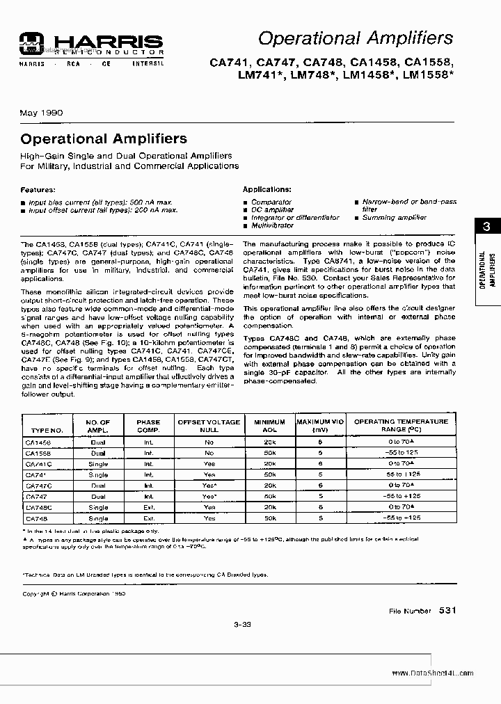 CA741_39919.PDF Datasheet
