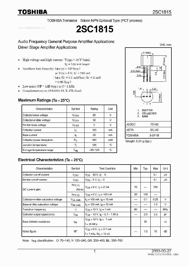 C1815_41535.PDF Datasheet