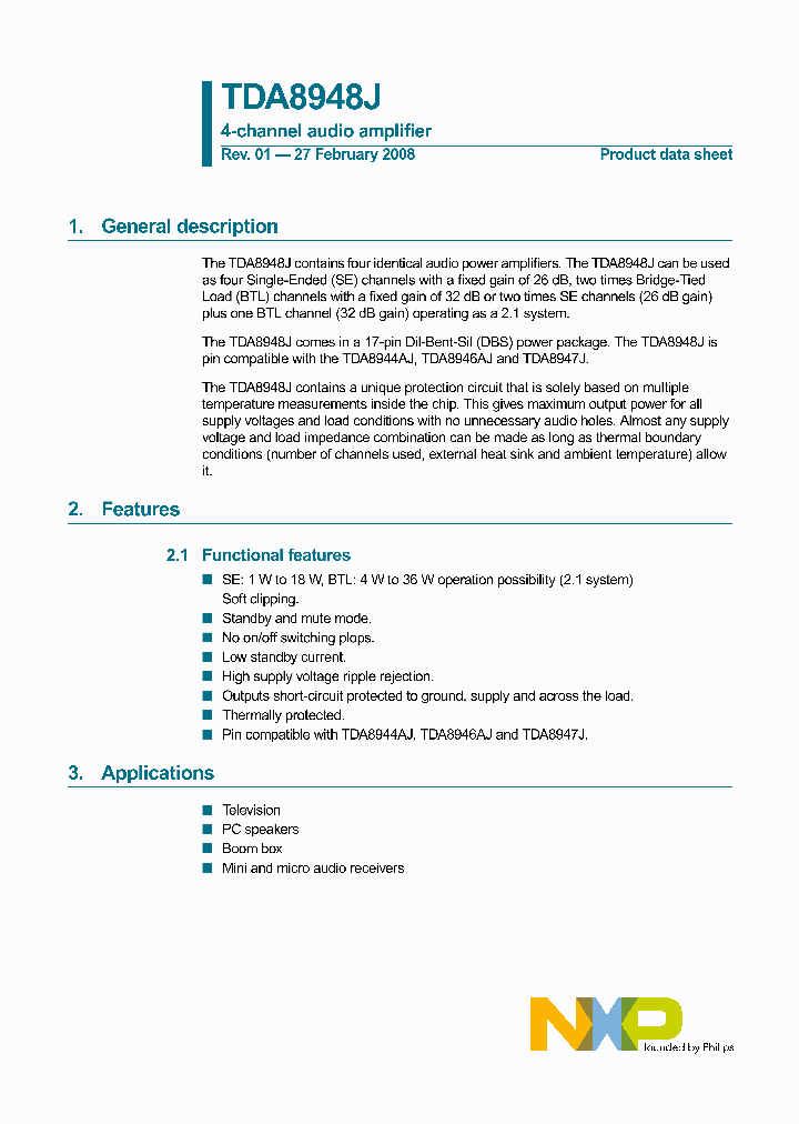 TDA8948J_64548.PDF Datasheet