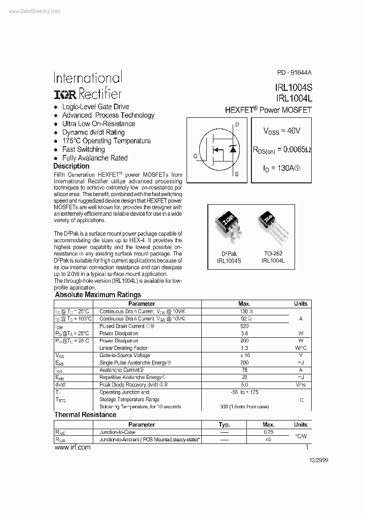 IRL1004S_68492.PDF Datasheet