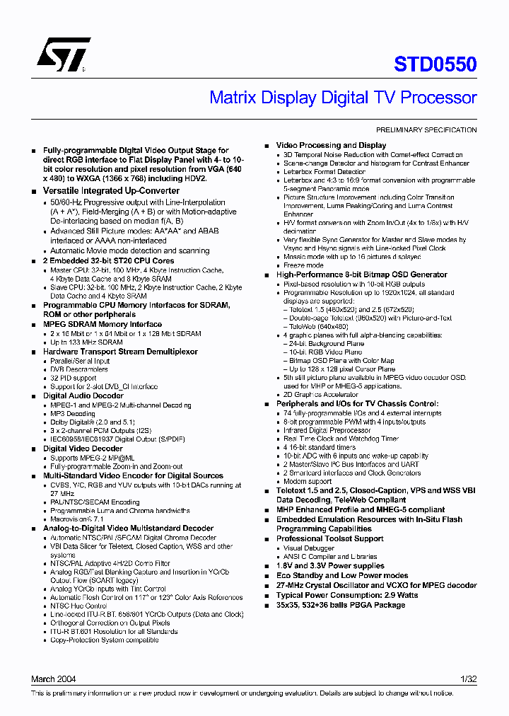 STD0550_69104.PDF Datasheet