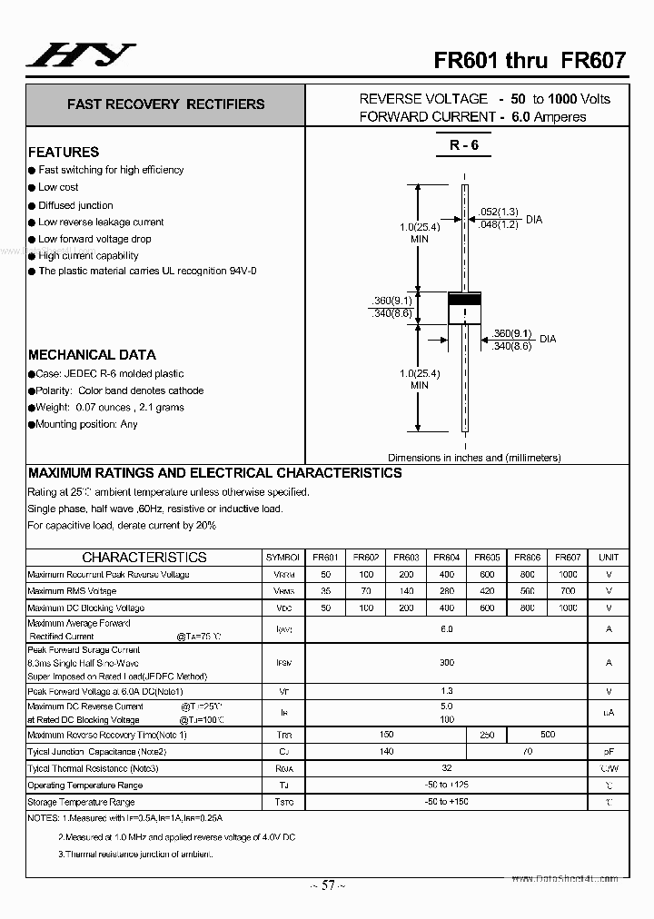 FR601_71707.PDF Datasheet