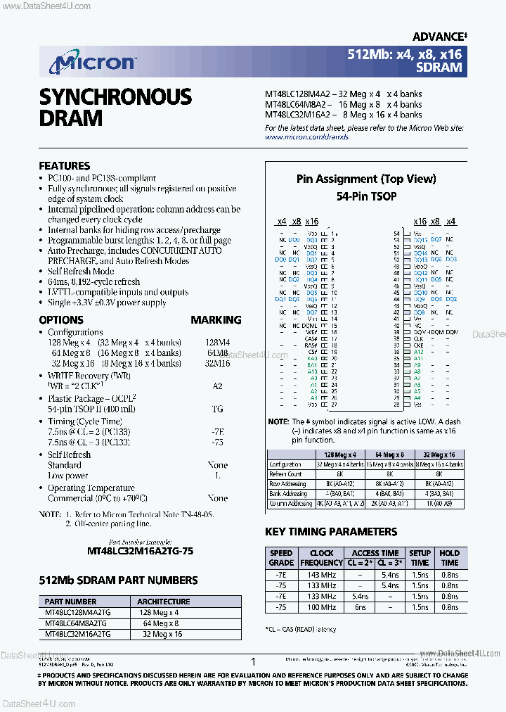 MT48LC32M16A2_74029.PDF Datasheet