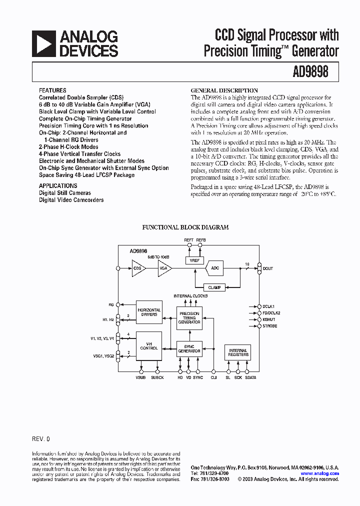 AD9898_85269.PDF Datasheet