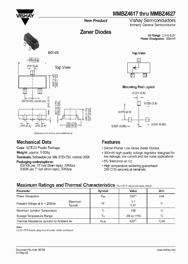 MMBZ4617_91273.PDF Datasheet