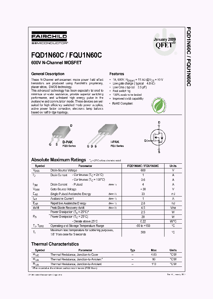 FQD1N60C09_93969.PDF Datasheet