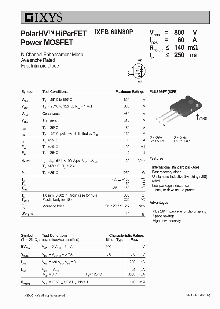 IXFB60N80P_95752.PDF Datasheet