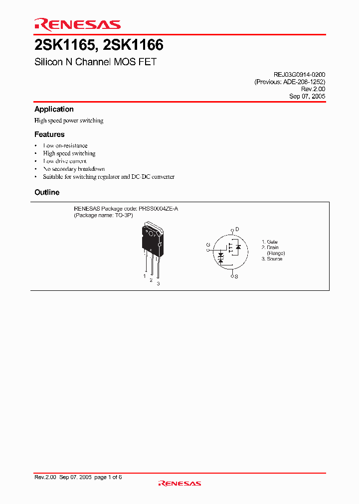 2SK1165_96488.PDF Datasheet