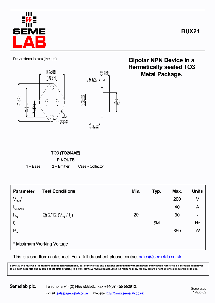 SFBUX21_97088.PDF Datasheet