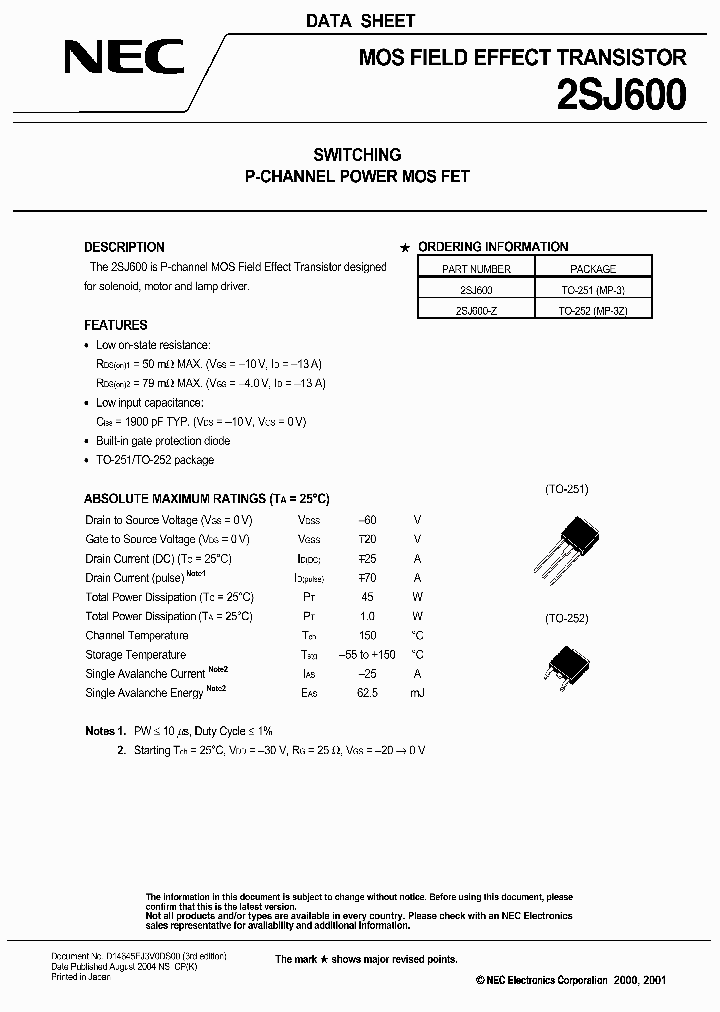 2SJ600_118312.PDF Datasheet