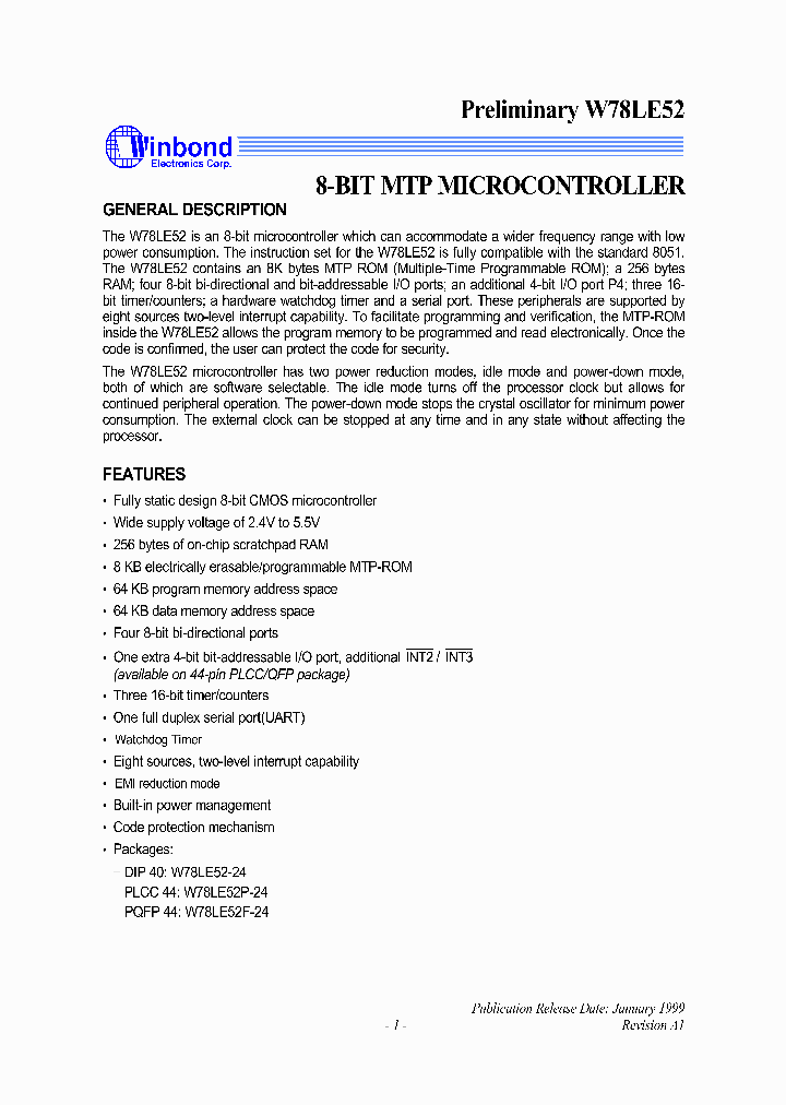 W78LE52F-24_122782.PDF Datasheet