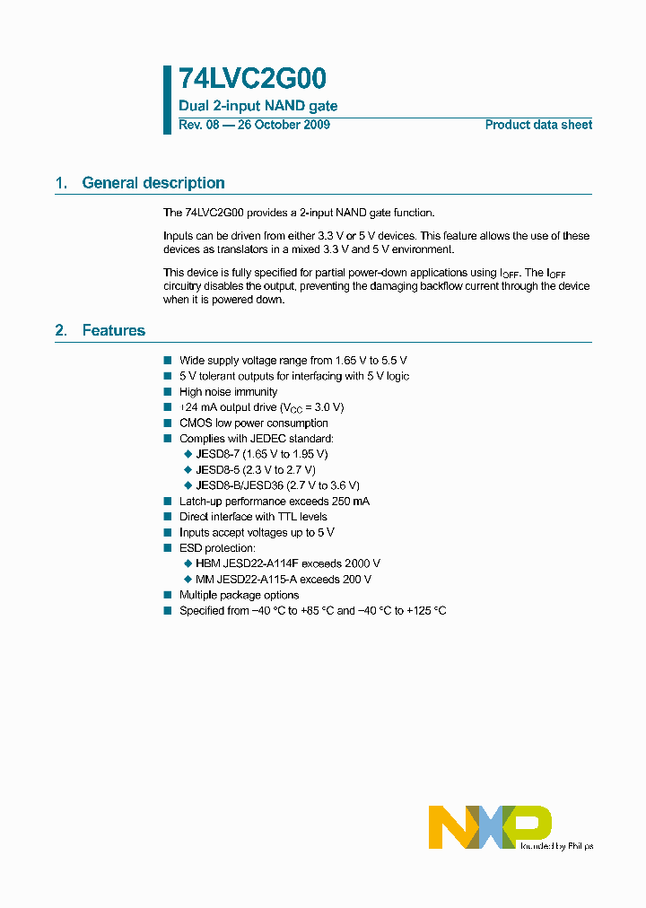 74LVC2G00_123089.PDF Datasheet